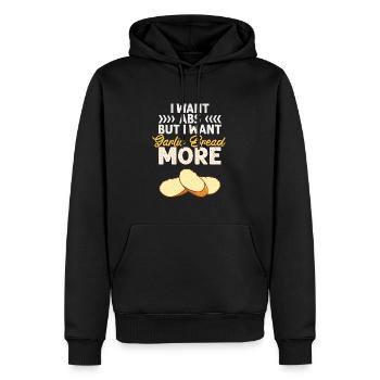 Knoblauch Knoblauchbrot Essen Geschenk - Männer Premium Bio Hoodie - Schwarz - Vorne - Nico (187cm)