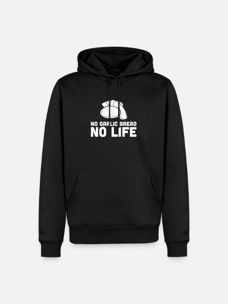Garlic Garlic Bread Food Gift - Men’s Premium Organic Hoodie - black