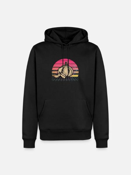 Garlic Garlic Bread Food Gift - Men’s Premium Organic Hoodie - black