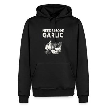 Knoblauch Knoblauchbrot Essen Geschenk - Männer Premium Bio Hoodie - Schwarz - Vorne - Nico (187cm)