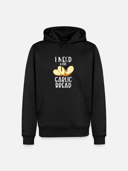 Garlic Garlic Bread Food Gift - Men’s Premium Organic Hoodie - black