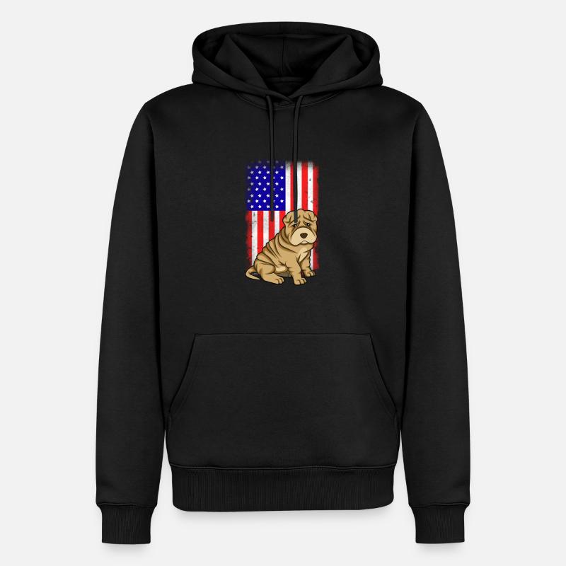 Chinese Shar Pei - Männer Premium Bio Hoodie - Schwarz