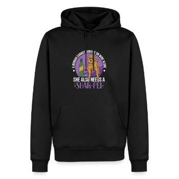 Chinese Shar Pei - Männer Premium Bio Hoodie - Schwarz - Vorne - Nico (187cm)