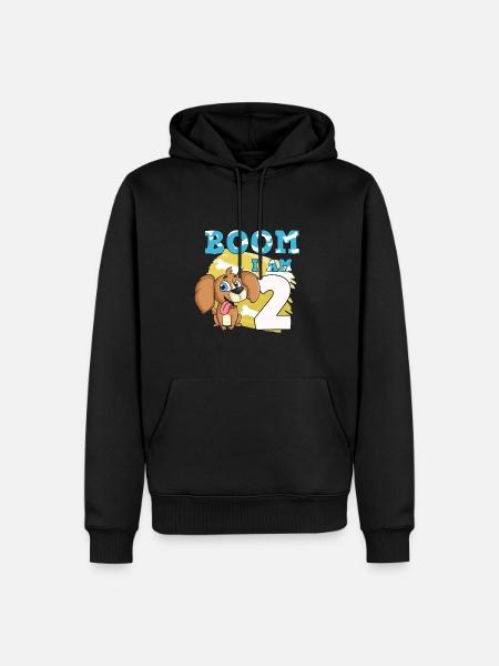 2nd birthday dog - Men’s Premium Organic Hoodie - black