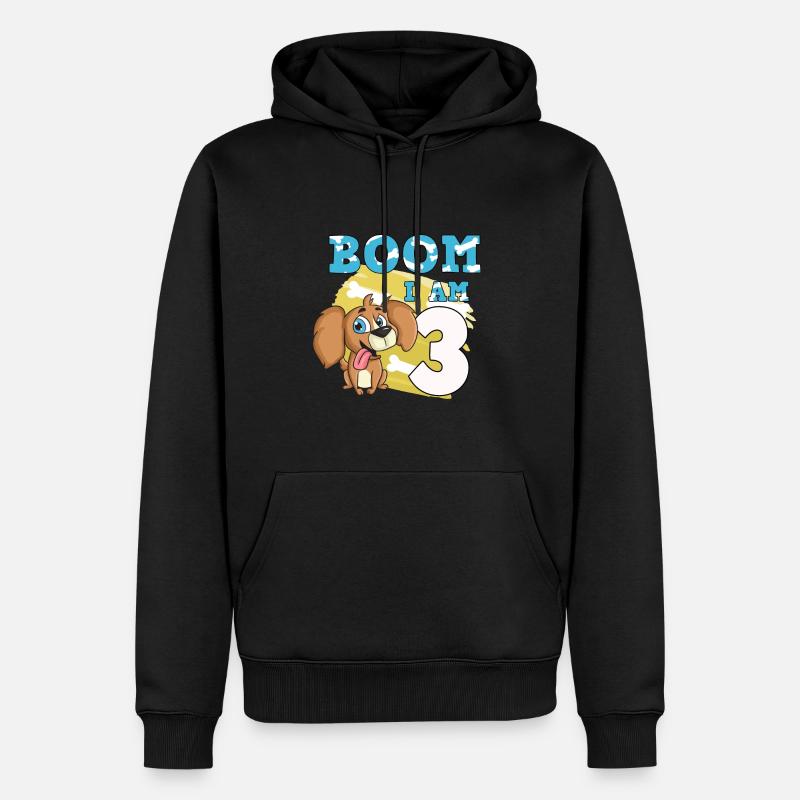 Chien de 3ème anniversaire - Sweat à capuche Premium bio Homme - noir