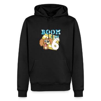 6. Geburtstag Hund - Männer Premium Bio Hoodie - Schwarz - Vorne - Nico (187cm)