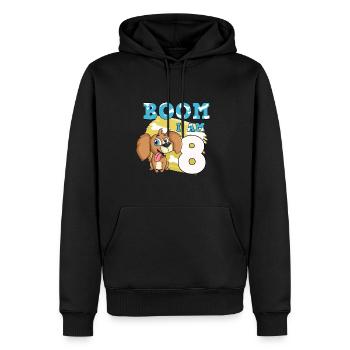 8. Geburtstag Hund - Männer Premium Bio Hoodie - Schwarz - Vorne - Nico (187cm)