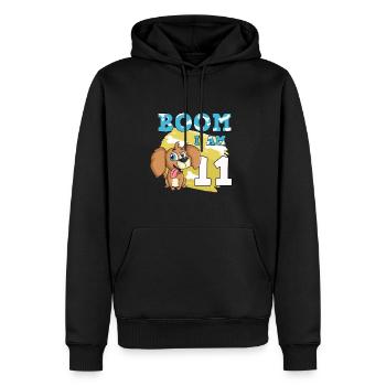 11. Geburtstag Hund - Männer Premium Bio Hoodie - Schwarz - Vorne - Nico (187cm)