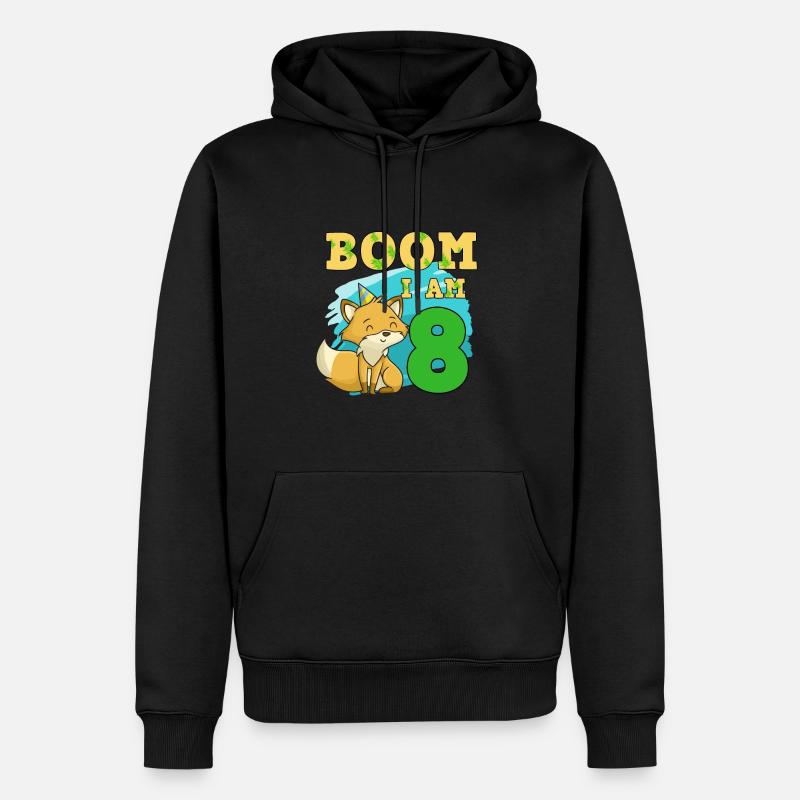 Renard 8e anniversaire - Sweat à capuche Premium bio Homme - noir