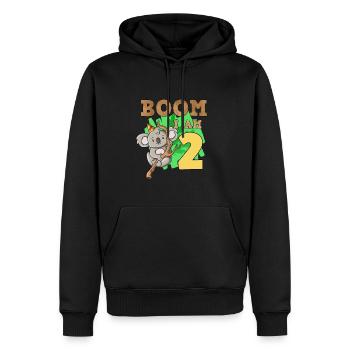 2nd birthday koala - Men’s Premium Organic Hoodie - black - Front - Nico (187cm)