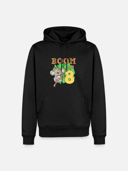 8th birthday koala - Men’s Premium Organic Hoodie - black