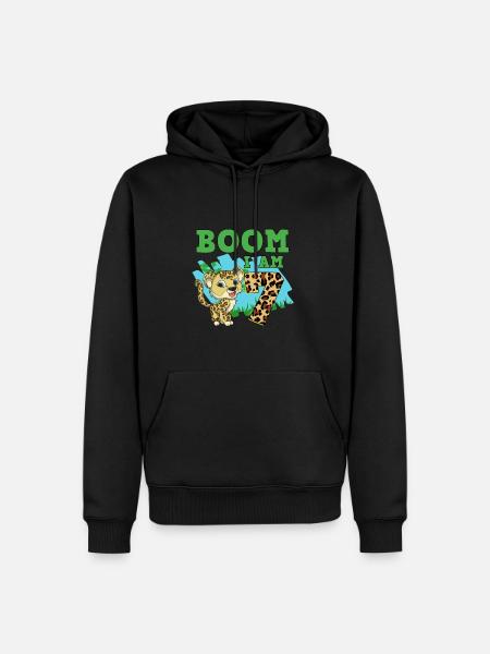 7th birthday leopard - Men’s Premium Organic Hoodie - black