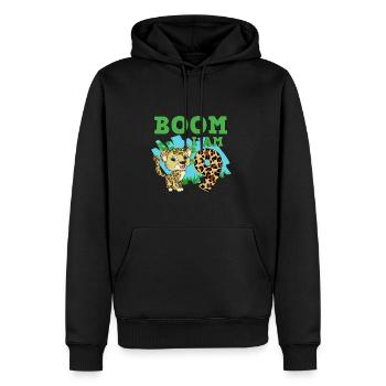 9th Birthday Leopard - Men’s Premium Organic Hoodie - black - Front - Nico (187cm)