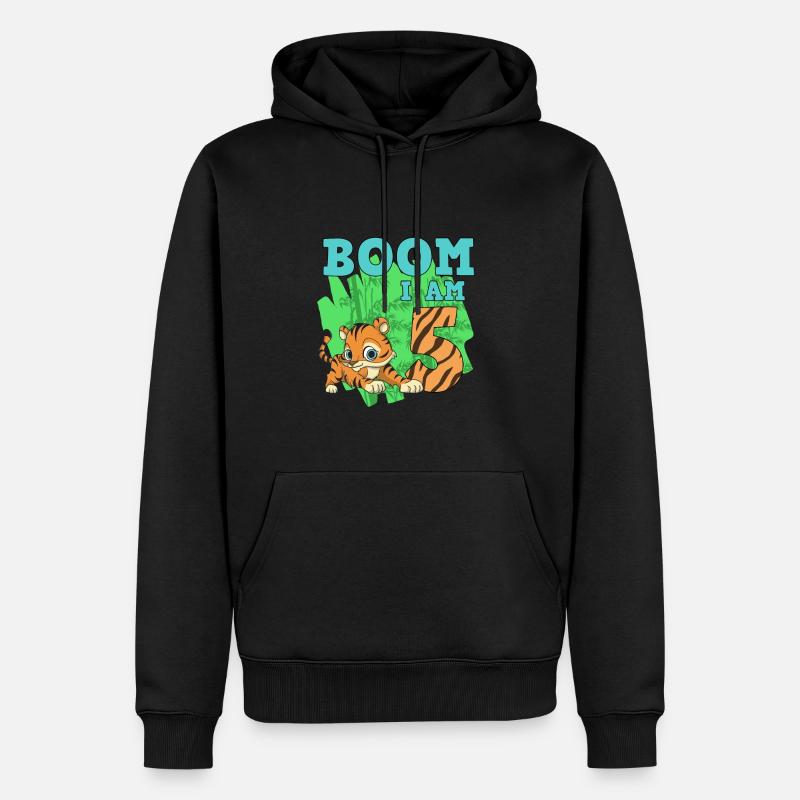 5e anniversaire - Sweat à capuche Premium bio Homme - noir