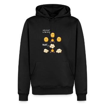 Popcorn Camping Witziges Zitat Popcorn - Männer Premium Bio Hoodie - Schwarz - Vorne - Nico (187cm)