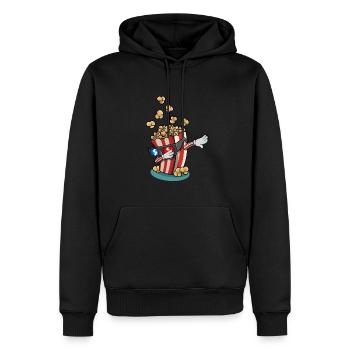Popcorn tupfen - Männer Premium Bio Hoodie - Schwarz - Vorne - Nico (187cm)