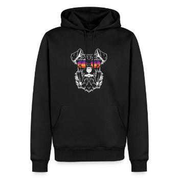 Zwergschnauzer - Männer Premium Bio Hoodie - Schwarz - Vorne - Nico (187cm)