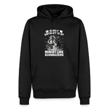 Zwergschnauzer - Männer Premium Bio Hoodie - Schwarz - Vorne - Nico (187cm)