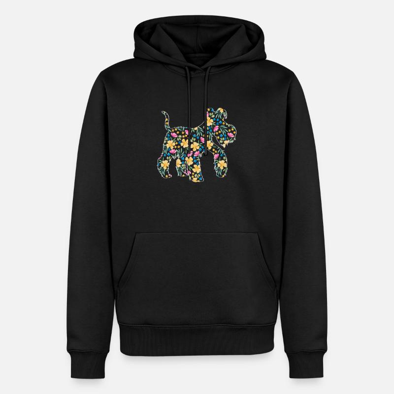 Miniature Schnauzer - Sweat à capuche Premium bio Homme - noir