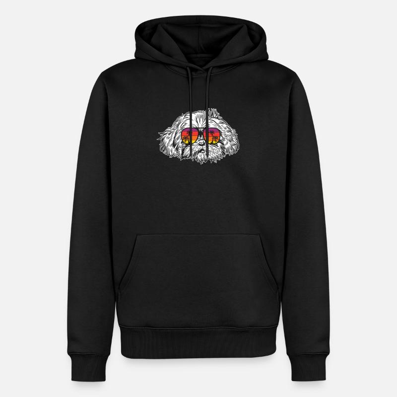 Shih Tzu - Sweat à capuche Premium bio Homme - noir