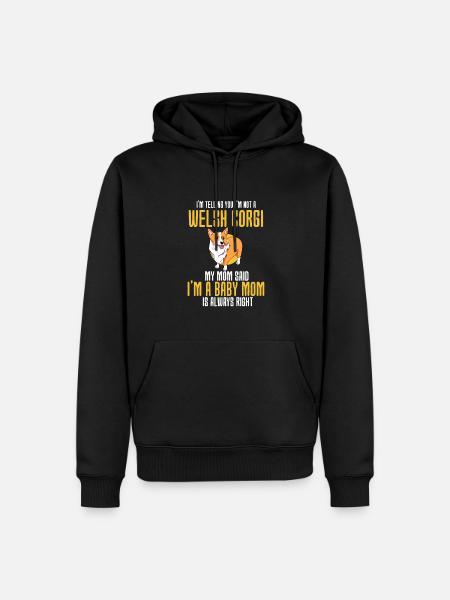 Welsh Corgi - Men’s Premium Organic Hoodie - black