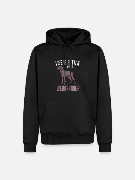 Weimaraner - Men’s Premium Organic Hoodie - black