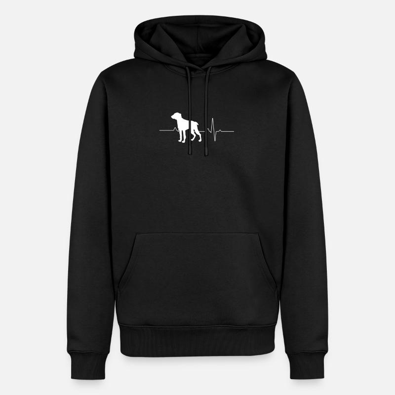 Weimaraner - Männer Premium Bio Hoodie - Schwarz