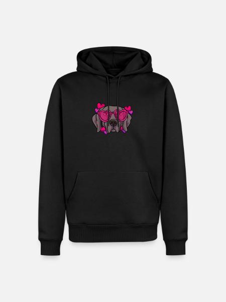 Weimaraner - Men’s Premium Organic Hoodie - black