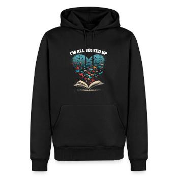 Livres que je suis tous complets - Sweat à capuche Premium bio Homme - noir - Devant - Nico (187cm)
