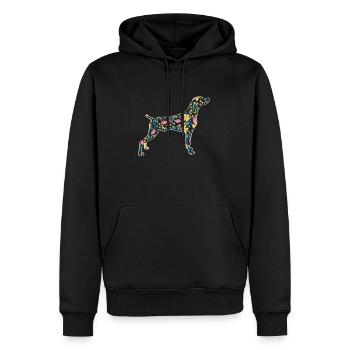 Weimaraner - Sweat à capuche Premium bio Homme - noir - Devant - Nico (187cm)