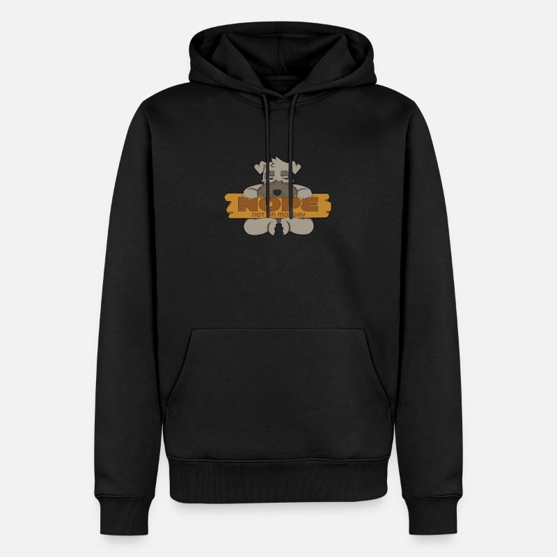Miniature Schnauzer - Sweat à capuche Premium bio Homme - noir