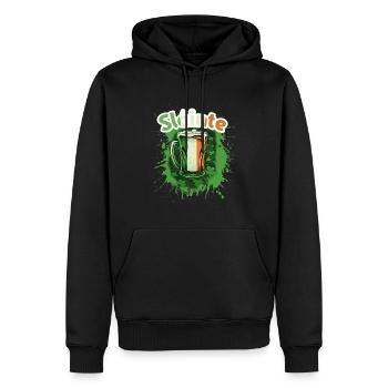 Saint Patrick Slainte - Sweat à capuche Premium bio Homme - noir - Devant - Nico (187cm)