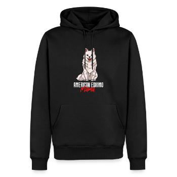 American Eskimo - Männer Premium Bio Hoodie - Schwarz - Vorne - Nico (187cm)