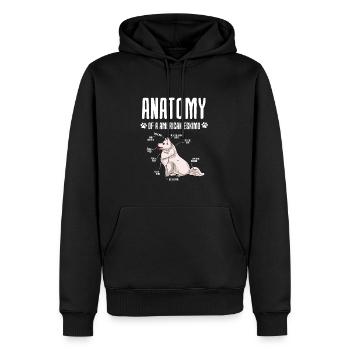 American Eskimo - Männer Premium Bio Hoodie - Schwarz - Vorne - Nico (187cm)