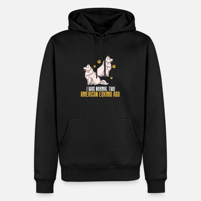 American Eskimo - Männer Premium Bio Hoodie - Schwarz