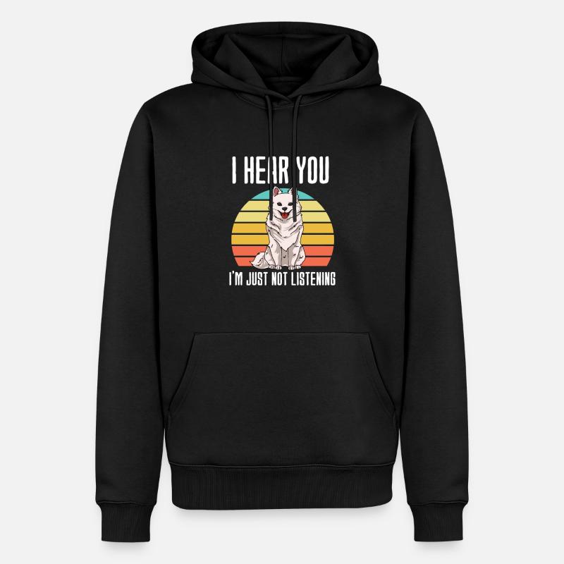 American Eskimo - Männer Premium Bio Hoodie - Schwarz