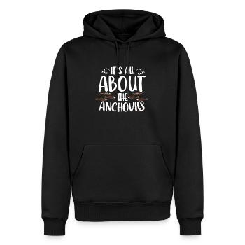 Sardellen Fische Sardinien Geschenk - Männer Premium Bio Hoodie - Schwarz - Vorne - Nico (187cm)