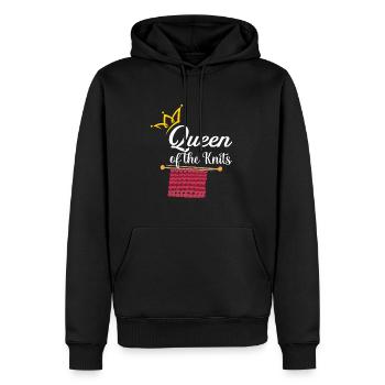 Strickkönigin der Knits - Männer Premium Bio Hoodie - Schwarz - Vorne - Nico (187cm)