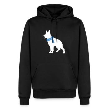 Bouvier australien - Sweat à capuche Premium bio Homme - noir - Devant - Nico (187cm)