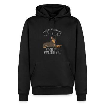 Bouvier australien - Sweat à capuche Premium bio Homme - noir - Devant - Nico (187cm)
