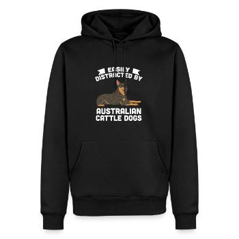 Australian Cattle Dog - Männer Premium Bio Hoodie - Schwarz - Vorne - Nico (187cm)