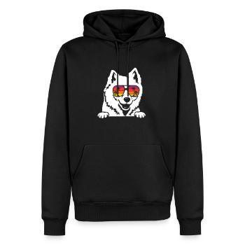 American Eskimo Dog - Männer Premium Bio Hoodie - Schwarz - Vorne - Nico (187cm)
