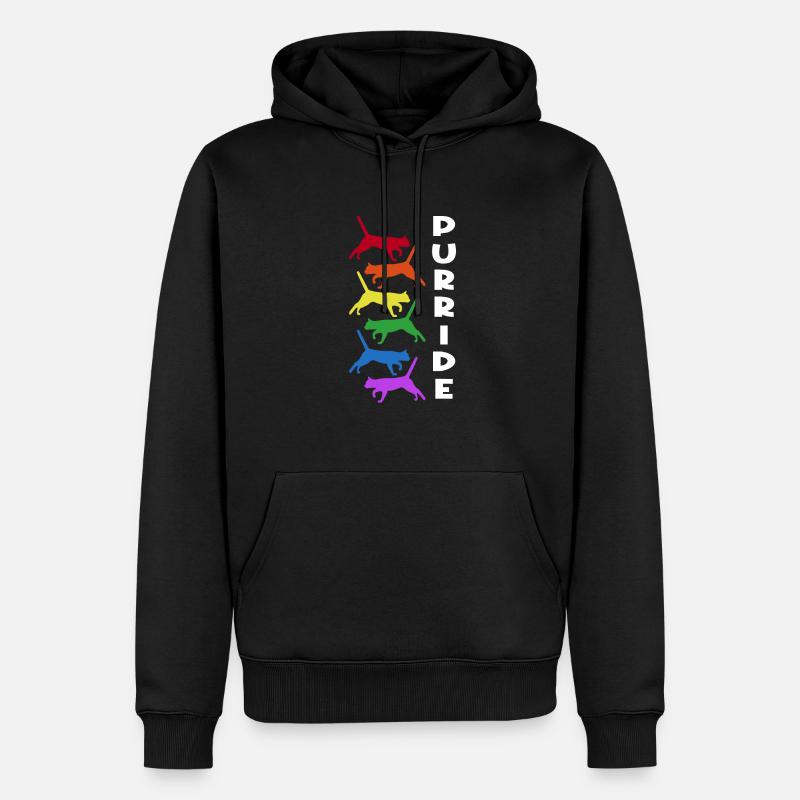 Chat LGBT - Sweat à capuche Premium bio Homme - noir