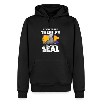 Robbe - Männer Premium Bio Hoodie - Schwarz - Vorne - Nico (187cm)