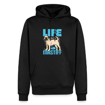 Mastiff - Männer Premium Bio Hoodie - Schwarz - Vorne - Nico (187cm)