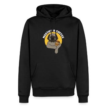 Mastiff - Männer Premium Bio Hoodie - Schwarz - Vorne - Nico (187cm)