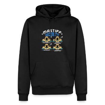 Mastiff - Männer Premium Bio Hoodie - Schwarz - Vorne - Nico (187cm)