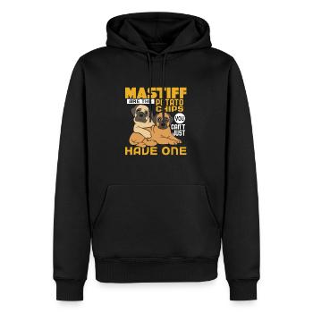 Mastiff - Männer Premium Bio Hoodie - Schwarz - Vorne - Nico (187cm)