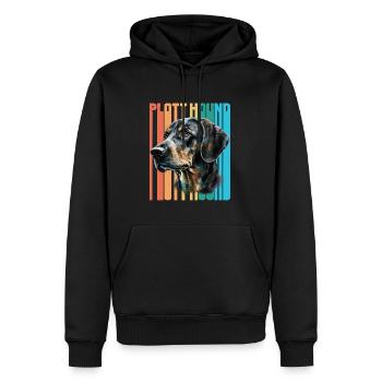 Plott Hound Retro Vintage - Sweat à capuche Premium bio Homme - noir - Devant - Nico (187cm)