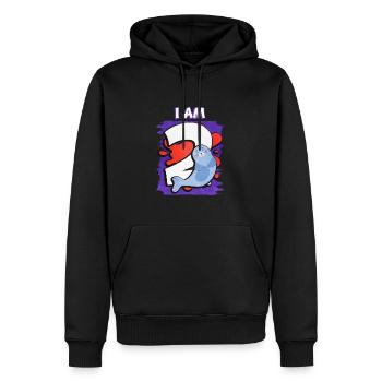 Ich Bin 2 Robbe - Männer Premium Bio Hoodie - Schwarz - Vorne - Nico (187cm)